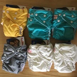 FuzziBunz NWT One Size S Cloth Diaper Lot